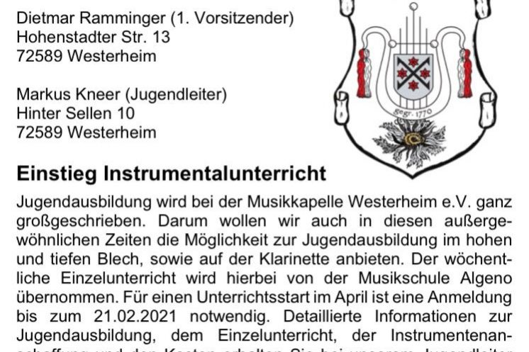 Einstieg Instrumentalunterricht